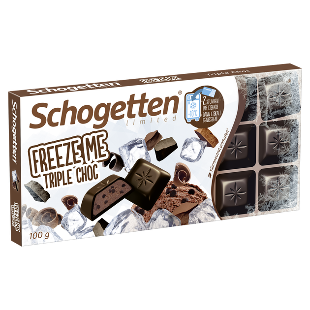 Немецкий черный шоколад Schogetten Freeze me Triple Choc с