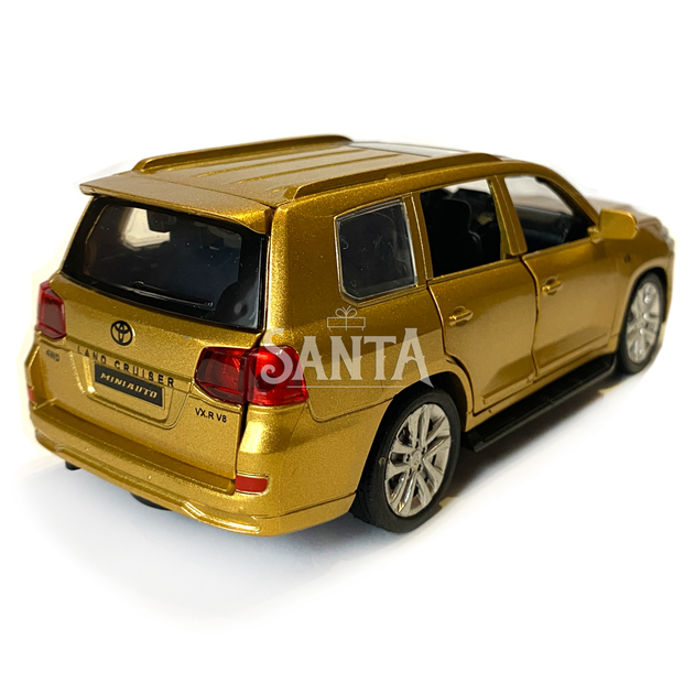 Машинка металлическая детская Toyota Land Cruiser V8 внедорожник, тойота ленд крузер, золото, Автоэксперт, 1:32, звук, свет, инерция, открываются двери багажник капот, 16*6*4см. (LF-68682) - Фото 4 Машинка металлическая детская Toyota Land Cruiser V8 внедорожник, тойота ленд крузер, золото, Автоэксперт, 1:32, звук, свет, инерция, открываются двери багажник капот, 16*6*4см. (LF-68682) - изображение 4