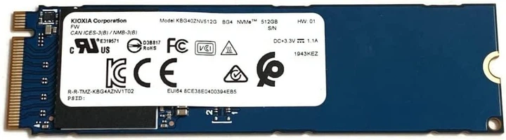 Накопичувач SSD Kioxia m.2 NVMe 512Gb (KBG40ZNV512G) Б/в – фото