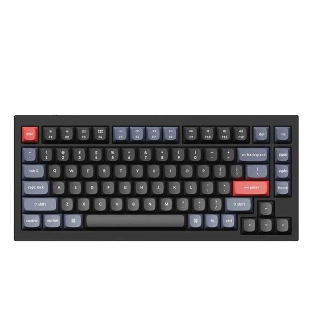 Клавиатура Keychron Q1 QMK HotSwappable Gateron Phantom Red RGB Knob Black (Q1M1_KEYCHRON) - Фото 1 Клавиатура Keychron Q1 QMK HotSwappable Gateron Phantom Red RGB Knob Black (Q1M1_KEYCHRON) - изображение 1