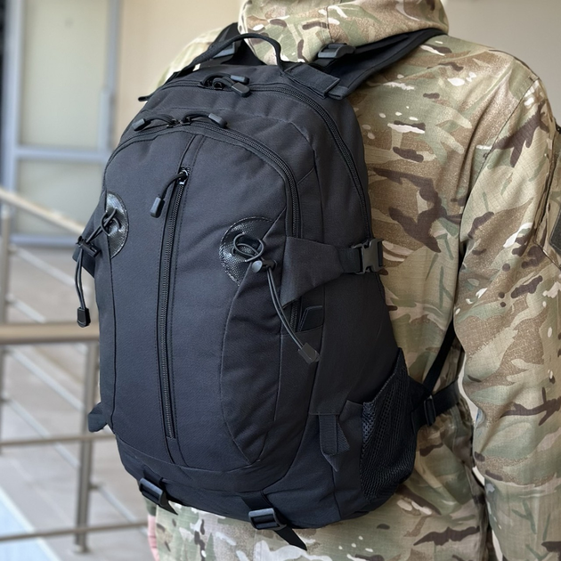 Военный тактический штурмовой рюкзак Tactic на 25 л Черный (A57-807-black) - изображение 1