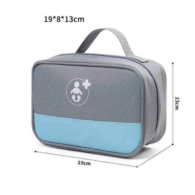 Аптечка сумка органайзер компактная портативная для медикаментов путешествий дома 19х8х13 см (474870-Prob) Серая - изображение 2