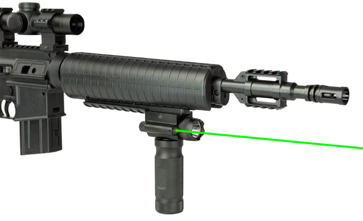 Тактическая рукоятка с фонарем и ЛЦУ зелёный луч - изображение 2