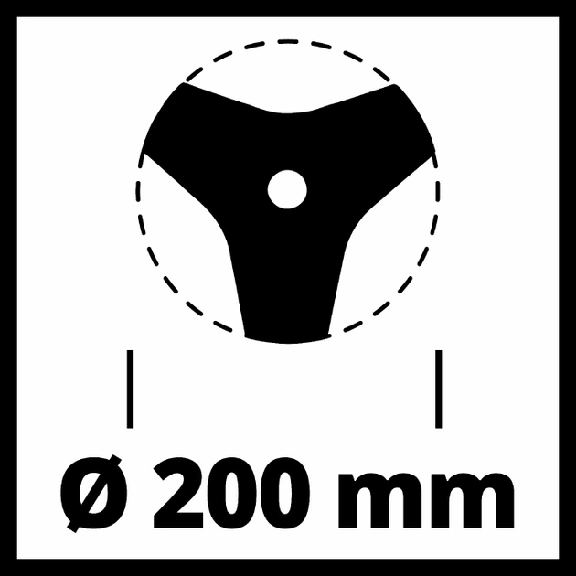 Nóż do kosiarki Einhell 200 x 25.4 x 2 mm (3405083) - obraz 2