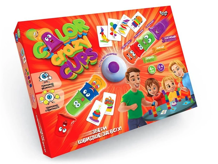 Настільна розважальна гра Color Crazy Cups Dankotoys (CCC-01-01U) (148272) - Фото 1 Настільна розважальна гра Color Crazy Cups Dankotoys (CCC-01-01U) (148272) - зображення 1