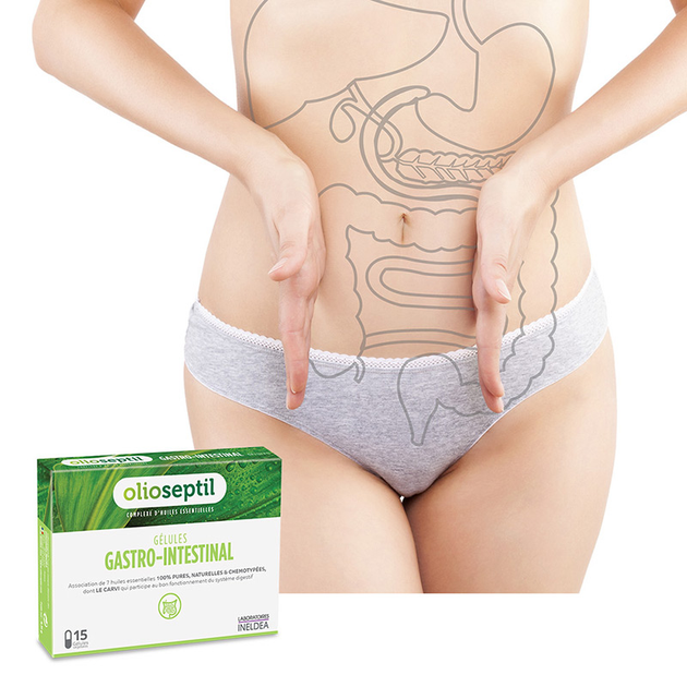 Комплекс Olioseptil Гастро-травний / GASTRO-INTESTINAL - 7 ефірних олій для зняття запалення, блістер 15 капсул (OL03) - изображение 3