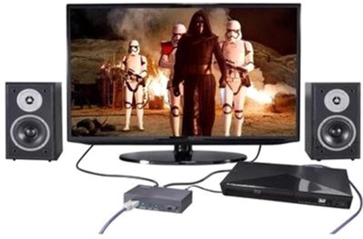 Аудіоекстрактор Techly HDMI 4K audio extractor SPDIF Toslink, 4x Jack 3.5mm, LPCM 5.1CH / 7.1CH (25756) (8054529025756) - зображення 7