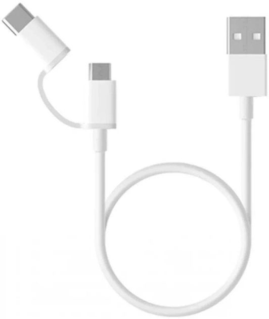 Kabel Xiaomi Mi 2 w 1 USB Cable Micro USB to Type C 100 cm (6970244524911) - obraz 1
