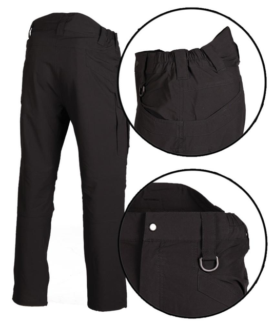 Тактичні штани Mil-tec Assault Softshell Pants - Black 11508002 М - зображення 2
