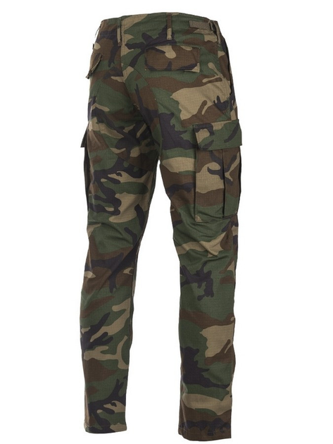 Тактические брюки Mil-Tec Teesar RipStop BDU Slim Fit woodland 11853120 S - изображение 2
