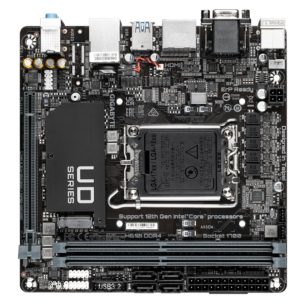 Материнська плата Gigabyte H610I DDR4 Socket 1700/MiniITX/2хDDR4 DIMM - зображення 2