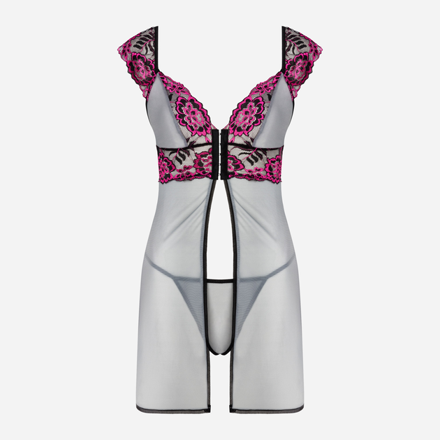 Komplet erotyczny (halka + figi stringi) LivCo Corsetti Fashion Daylight LC 90186 L/XL Szary (5902431640488) - obraz 4