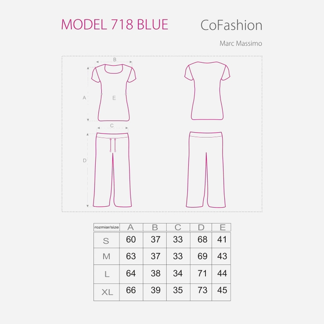 Piżama (koszulka + spodenki) CoFashion 718 M Blue (5902431642857) - obraz 2