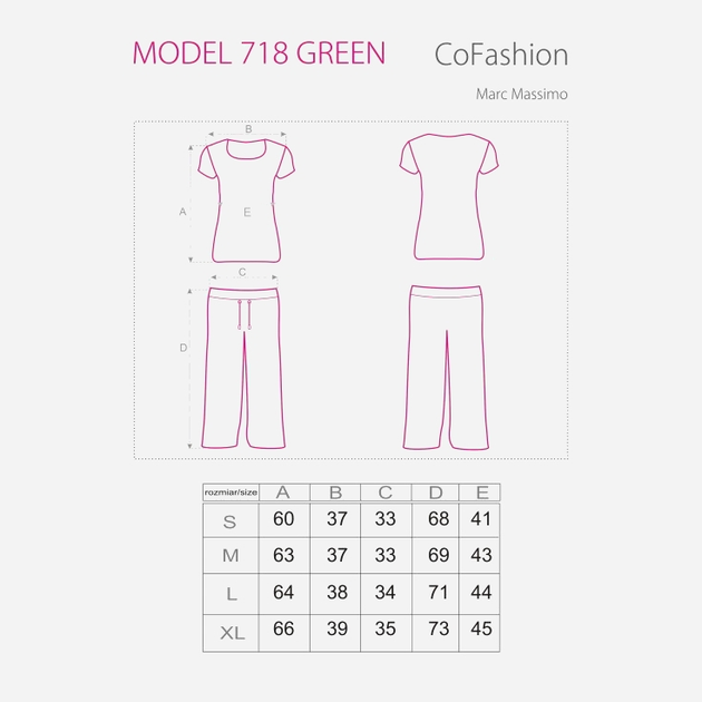 Piżama (koszulka + spodenki) CoFashion 718 S Green (5902431642901) - obraz 2