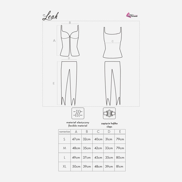 Piżama (top + spodnie) LivCo Corsetti Fashion Leah LC 90052 S Pink (5907996386246) - obraz 2