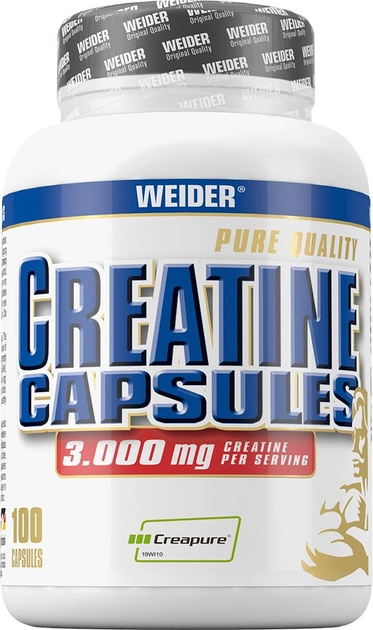 Kreatyna Weider Pure Creatine 100 kaps Can (4044782317419) - obraz 1