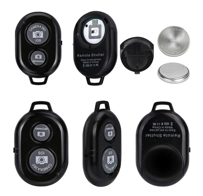Пульт Bluetooth кнопка для селфі Android iOS Чорний - Фото 3 Пульт Bluetooth кнопка для селфі Android iOS Чорний - зображення 3
