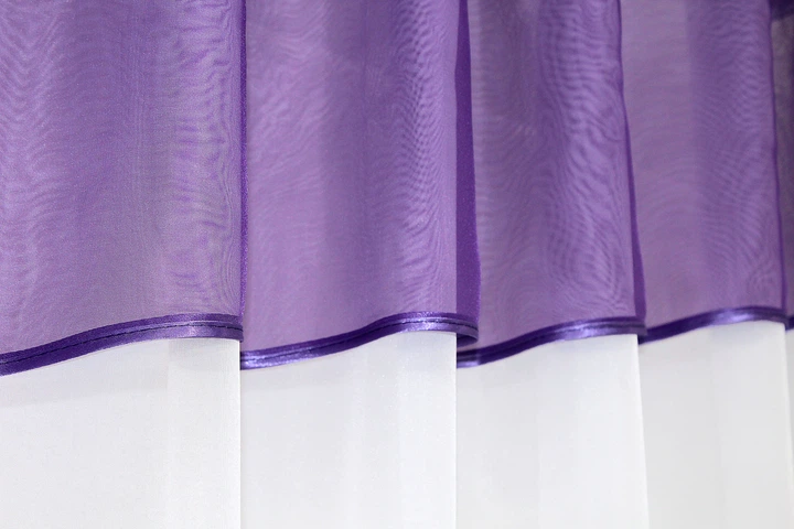Кухонная занавеска VR-Textil № 047к фиолетовый с белым 280х170 см (50-086) - Фото 4 Кухонная занавеска VR-Textil № 047к фиолетовый с белым 280х170 см (50-086) - изображение 4