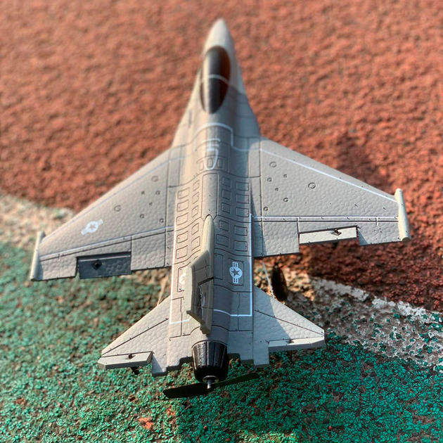 Самолет с дистанционным управлением BauTech F-16 Fighting Falcon Серый (1012-726-00) - зображення 6