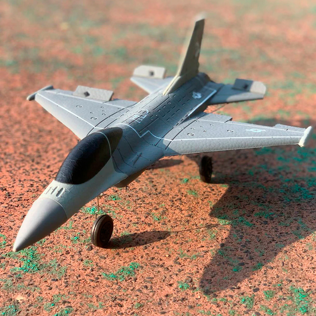 Самолет с дистанционным управлением BauTech F-16 Fighting Falcon Серый (1012-726-00) - зображення 7