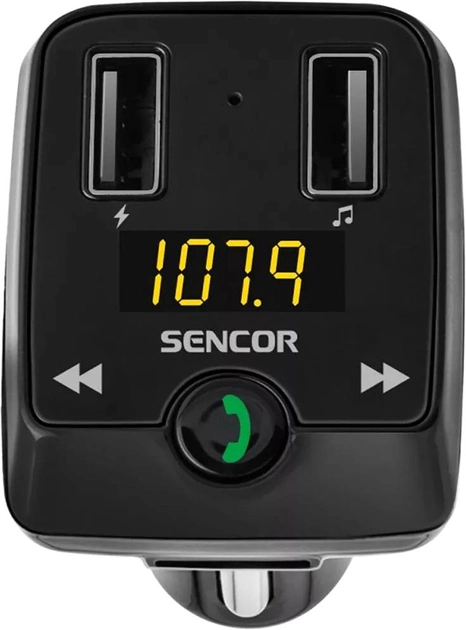FM-трансмітер Sencor SWM 3535 BT Modulator BT / MP3, 2x USB, micro TF/SD - зображення 2