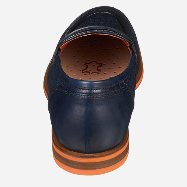 Loafersy męskie skórzane Geox U927CA06R1J-C4002 41.5 27.6 cm Granatowe (8058279796812) - obraz 3