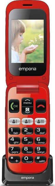 Telefon komórkowy Emporia One V200 Black/Red - obraz 2