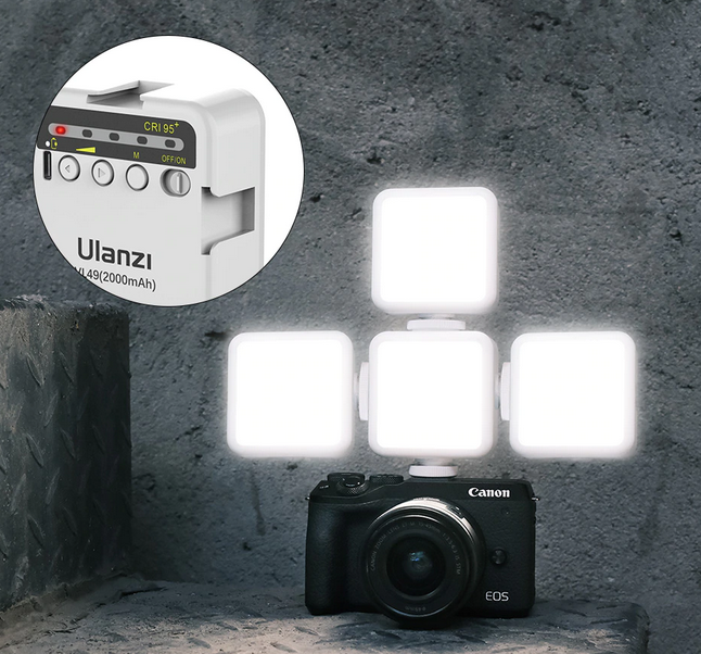 Накамерный свет Ulanzi VL49 White LED для фото видеосъемки 5500К - изображение 5