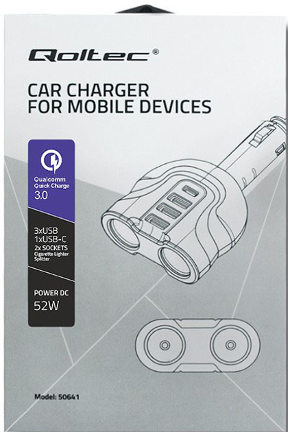 Ładowarka samochodowa Qoltec Car Charger (50641) Czarna - obraz 8