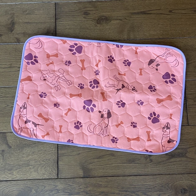 Многоразовая пеленка для детей Pelushka Dogs&Paws Pink 50х50 см - Фото 1 Многоразовая пеленка для детей Pelushka Dogs&Paws Pink 50х50 см - изображение 1
