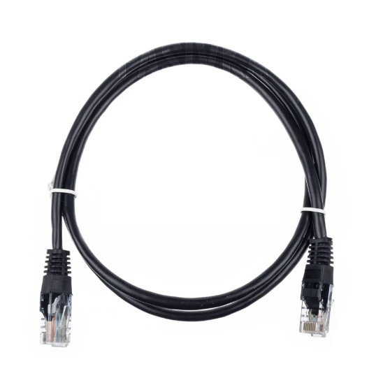 Патч-корд литий RITAR, CCA, UTP, RJ45, Cat.5e, 1M, чорний Q500 - Фото 1 Патч-корд литий RITAR, CCA, UTP, RJ45, Cat.5e, 1M, чорний Q500 - зображення 1