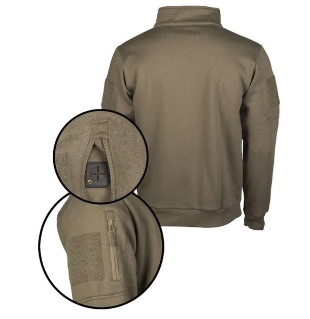 Кофта тактическая Olive Mil-Tec Tactical Sweatshirt 11472512-L - изображение 2