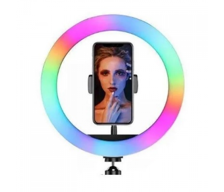 Кільцева LED лампа RGB-260 (26см) Чорний 25 Вт (260RGBKLCVLMP) CLS55 - Фото 2 Кільцева LED лампа RGB-260 (26см) Чорний 25 Вт (260RGBKLCVLMP) CLS55 - зображення 2