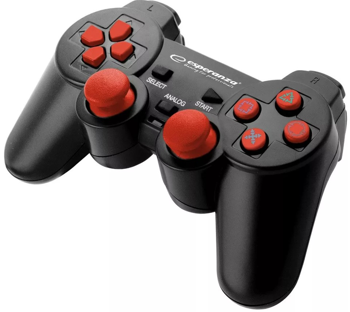 Дротовий геймпад Esperanza Trooper PS3/PC Black/Red (EGG107R) - зображення 1