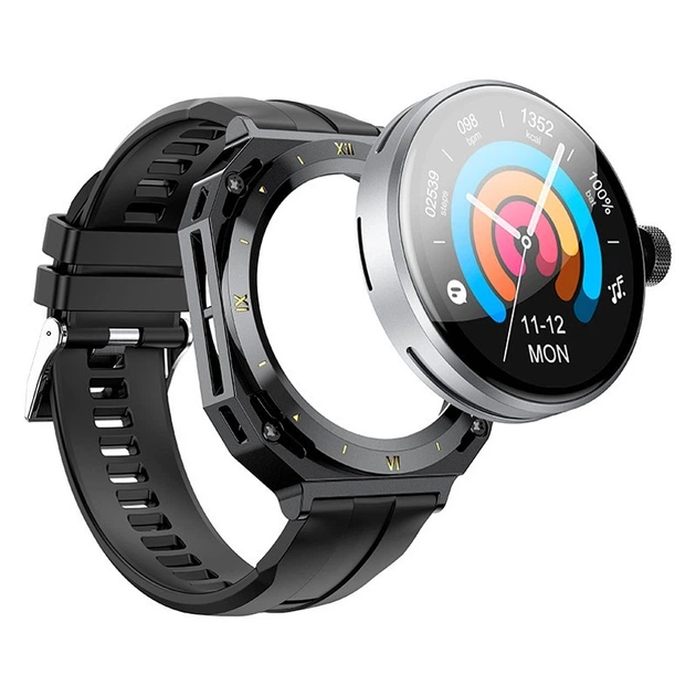 Смарт-часы Hoco Y14 |2 корпуса, BT Call, Track, HeartRate, IP67| black - изображение 5