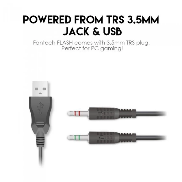Наушники игровые с микрофоном и LED подсветкой Fantech HQ53 Flash Black - изображение 14