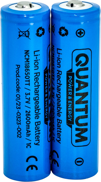 Набор аккумуляторов литий-ионных Quantum Li-ion NCM18650 2600 мА/ч 1С с ...