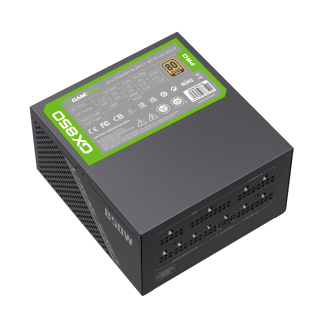 Блок питания компьютерный GameMax GX-850 PRO BK (ATX3.0 PCIe5.0) 850Вт - Фото 6 Блок питания компьютерный GameMax GX-850 PRO BK (ATX3.0 PCIe5.0) 850Вт - изображение 6