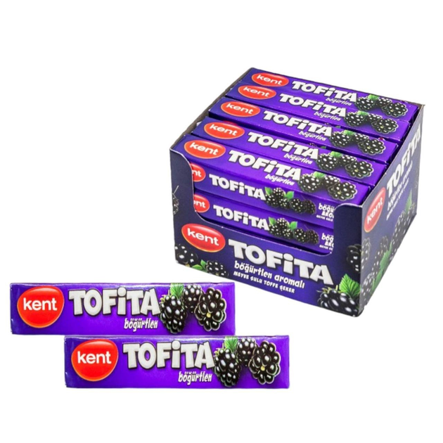 Фруктовые жевательные конфеты Tofita Ежевика Блок 20 шт – купить в ...