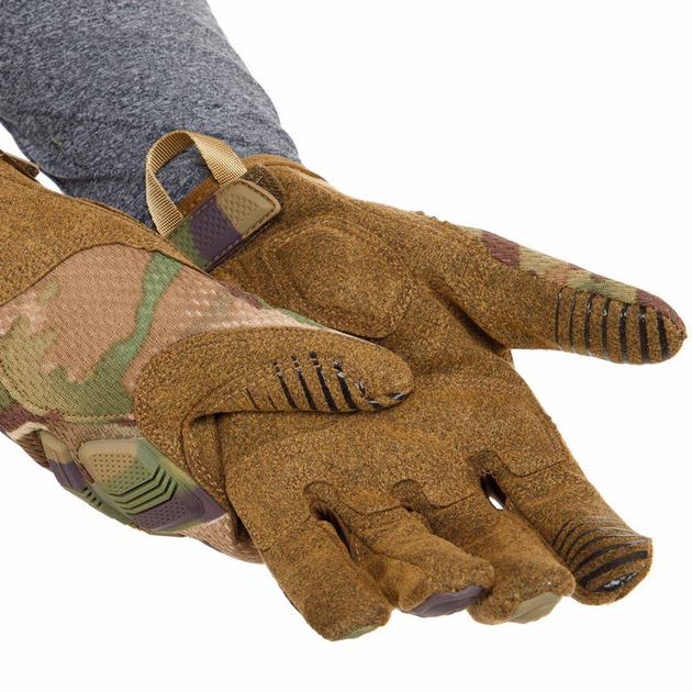 Перчатки тактические с закрытыми пальцами Zelart Military Rangers 9875 размер M Camouflage Multicam - изображение 2