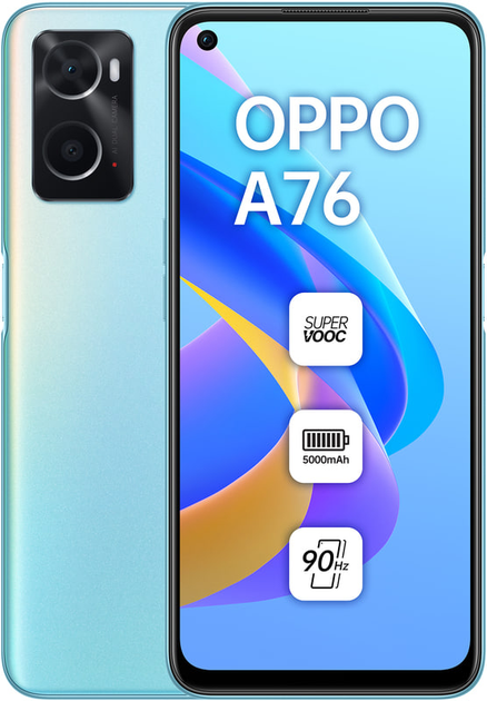 Smartfon OPPO A76 4/128GB DualSim Glowing Blue (CPH2375GE) - obraz 2