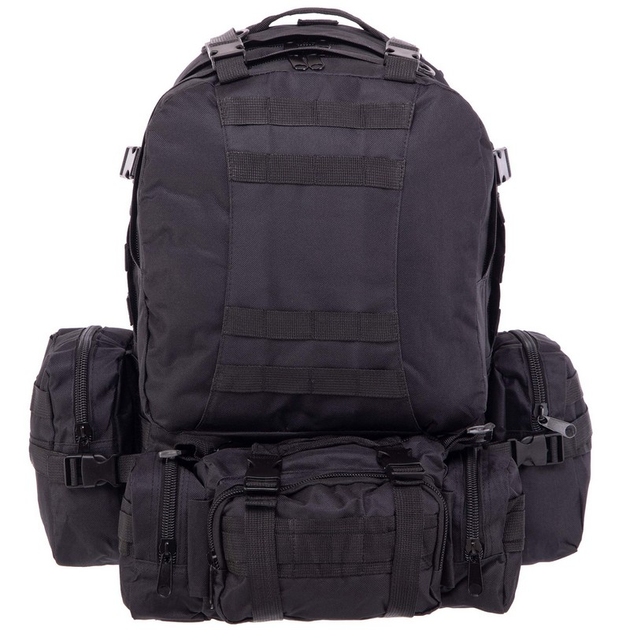 Рюкзак тактический рейдовый SP-Sport ZK-5504 размер 31x20x48см 30л Цвет: Черный - изображение 2