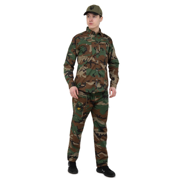 Костюм тактичний (сорочка та штани) Military Rangers ZK-SU1127 Колір: Камуфляж Woodland розмір: XL - зображення 1