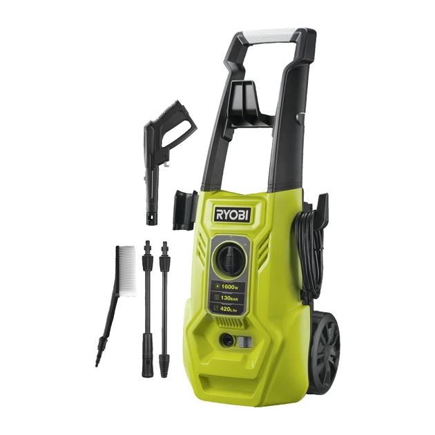 Мийка високого тиску Ryobi RY130PWA, 1600Вт, 130Бар, 420 л/год (5133005421) - Фото 1 Мийка високого тиску Ryobi RY130PWA, 1600Вт, 130Бар, 420 л/год (5133005421) - зображення 1