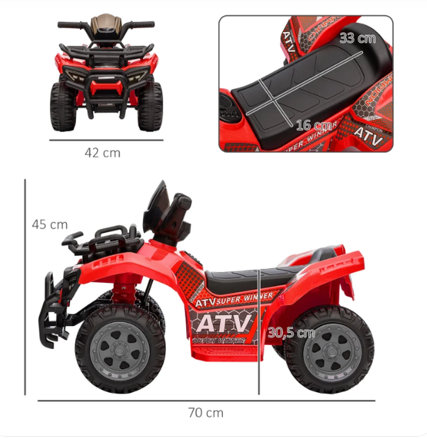 Толокар квадроцикл электро детский на акумуляторе с подсветкой от ...