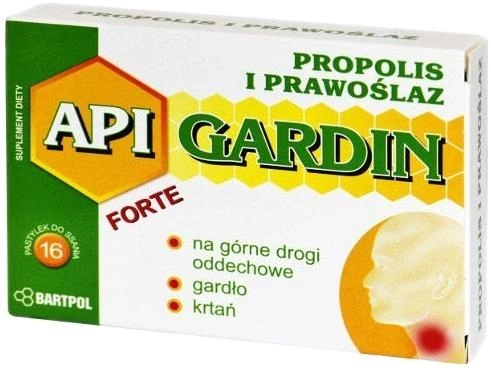 Suplement diety Bartpol Api Gardin Propolis Prawoślaz 16 tabletek (5907799203160) - obraz 1