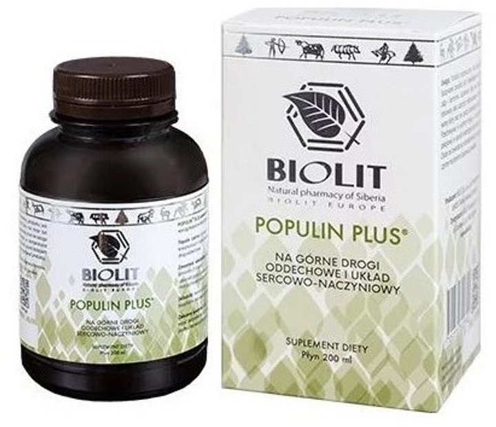 Syrop Biolit Populin Plus 200 ml płyn (1705770201525) - obraz 1