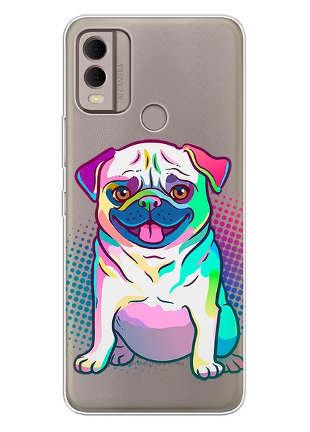 Прозорий силіконовий чохол iSwag для Nokia C22 з малюнком - Мопс (ISNNC2262) - Фото 1 Прозорий силіконовий чохол iSwag для Nokia C22 з малюнком - Мопс (ISNNC2262) - зображення 1