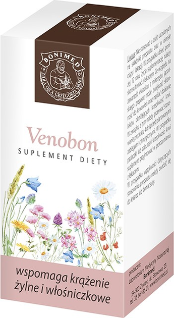 Suplement diety Bonimed Venobon Wspiera Krążenie Żylne 60 kapsułek (5908252932481) - obraz 1