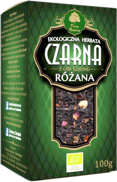 Herbata Dary Natury Czarna Różana Eko 100g (5902581616937) - obraz 1